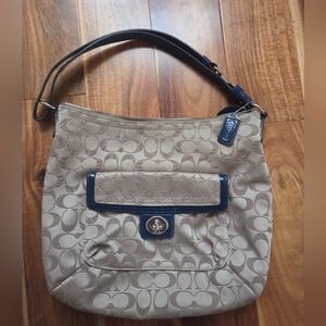 Coach Penelope Signature Sateen Hobo Bag (model F19232),